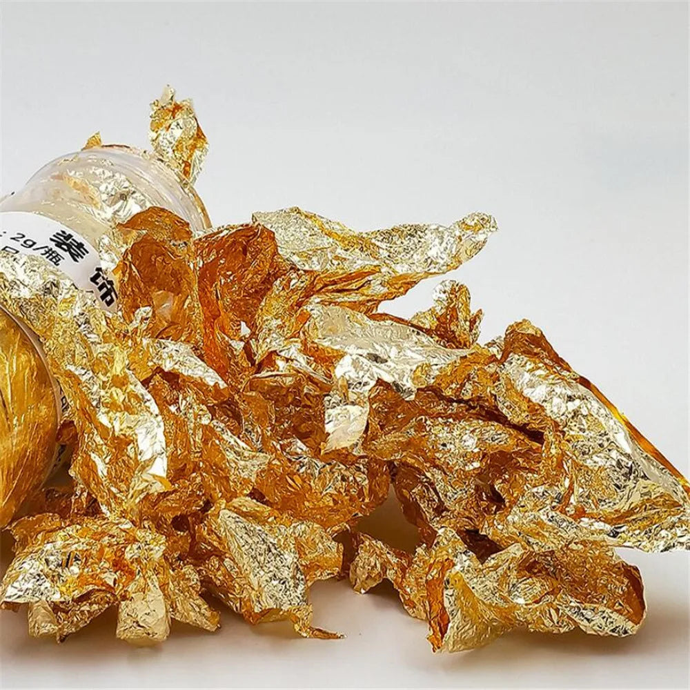 Imitation Gold Silver Copper Foil Flakes – Nail Art & Gilding