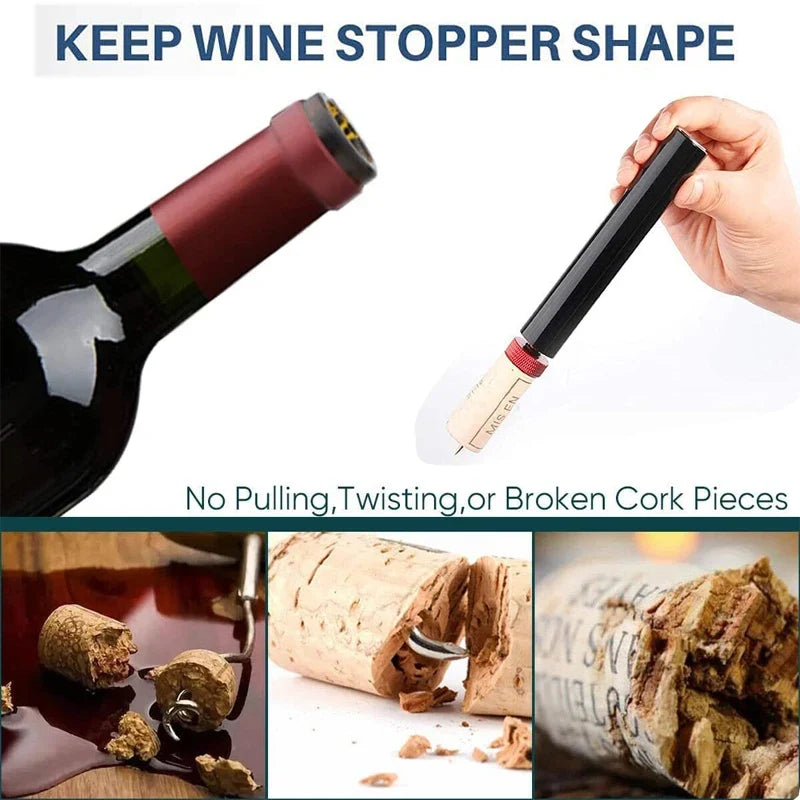 Wine Opener Air Pump Bottle Stainless Steel Pin Cork Remover Pressure