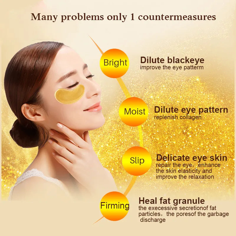 BIOAOUA Crystal Gold Collagen Eye Patches – Dark Circles