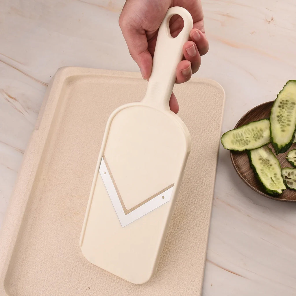 Handheld Mandoline Slicer – Stainless Steel V-Blade & Comfort Grip