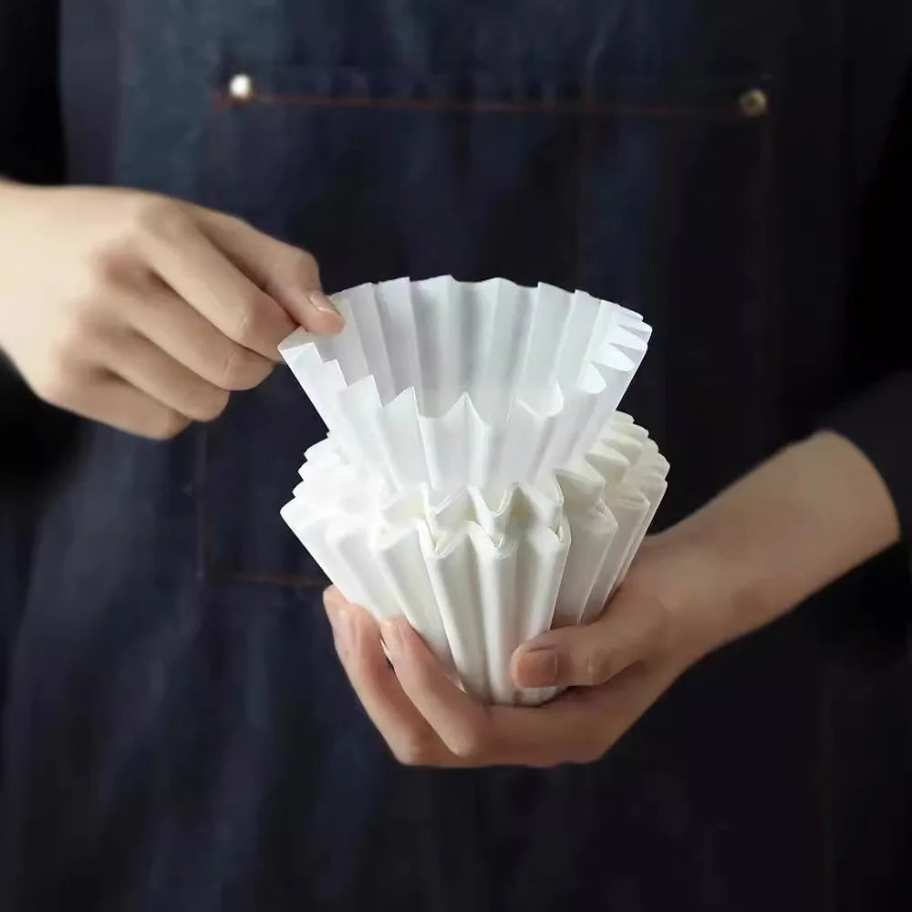50-Pack White Coffee Paper Filters for 1–4 Cup Coffee Makers