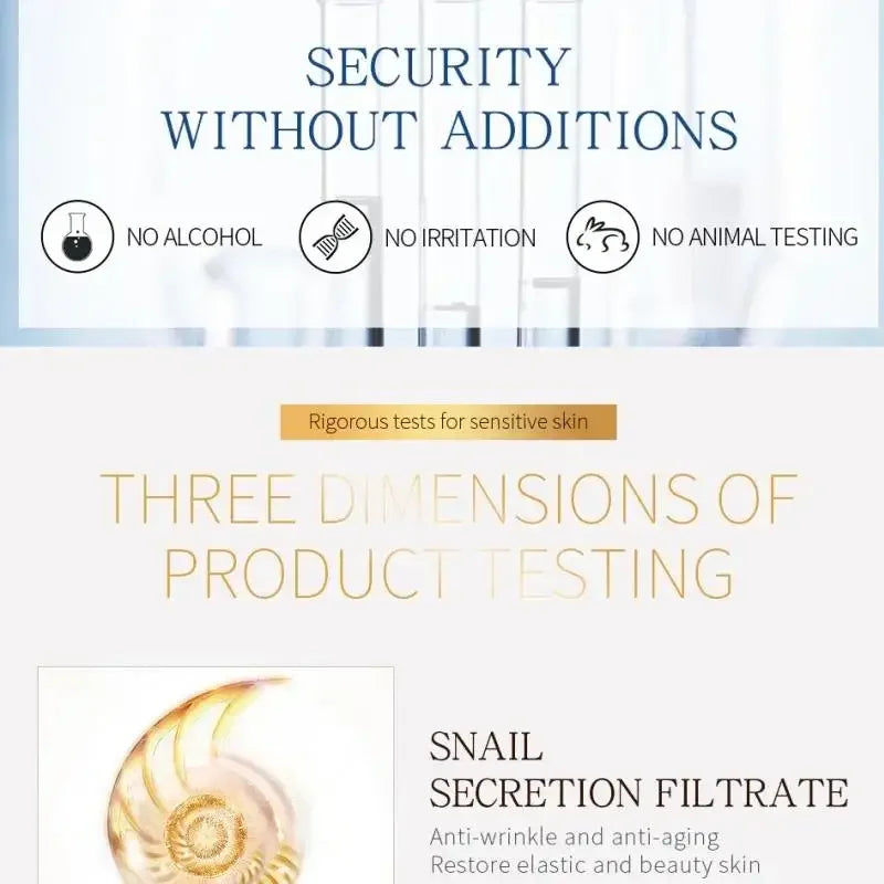 LAIKOU 24K Gold Snail Serum – Hydrating & Brightening Face Essence