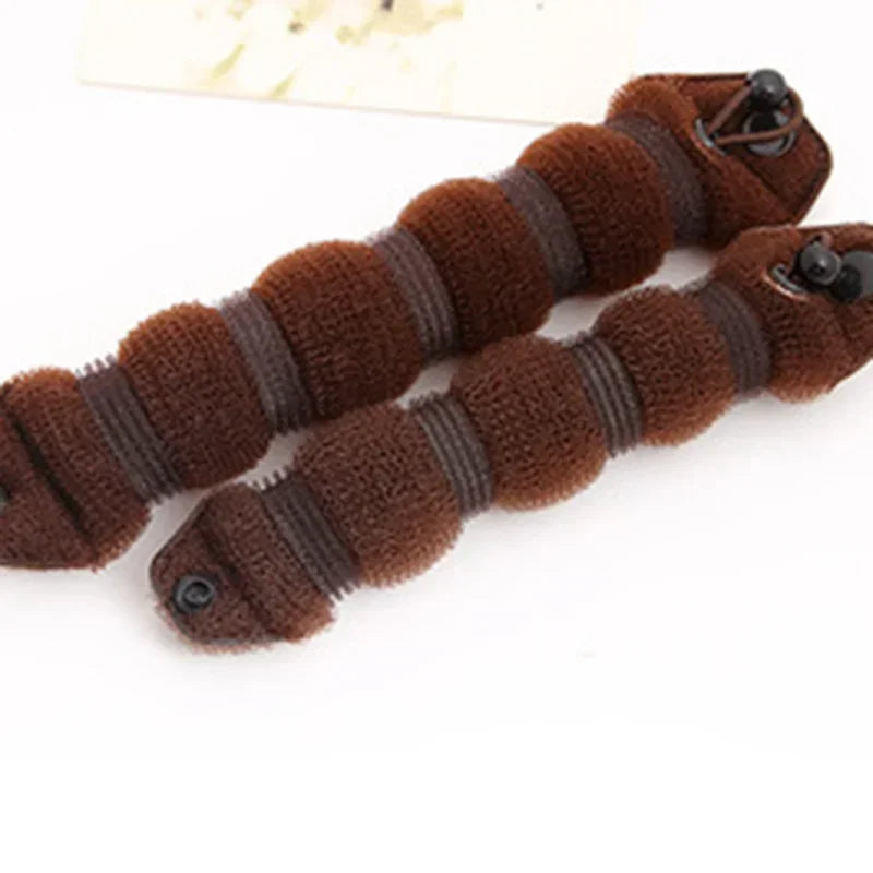 3-Set Hair Styling Kit – Sponge Bun Curler, Hairbands & Scrunchie