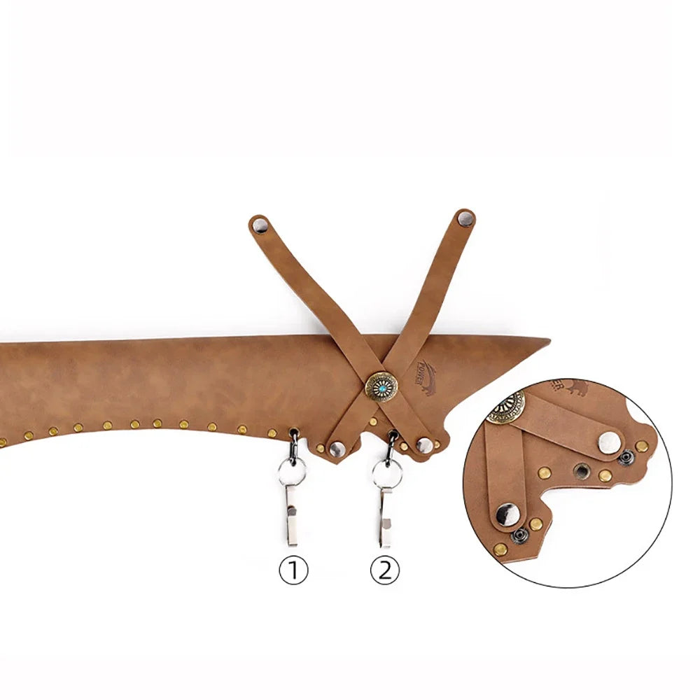 PU Leather Arrow Quiver Archery Bag Brown Black Retro Hunting