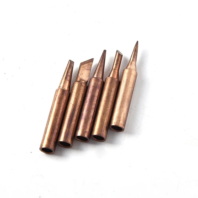 5-Pack Pure Copper 900M-T Soldering Iron Tips – Lead-Free