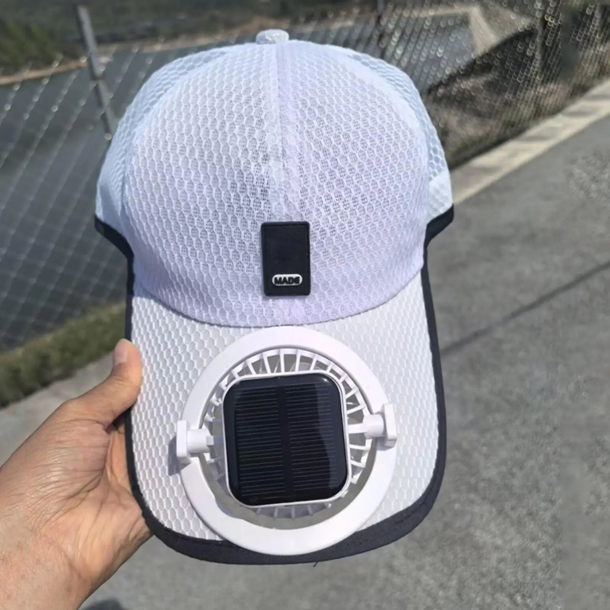 Solar Fan Baseball Cap – UV Sun Hat with USB Charging