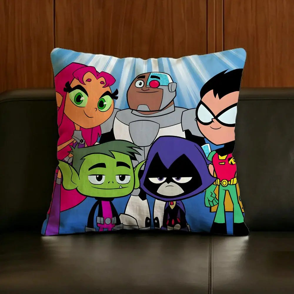 Teen Titans Go Linen Cushion Cover | Sofa & Bedroom Décor