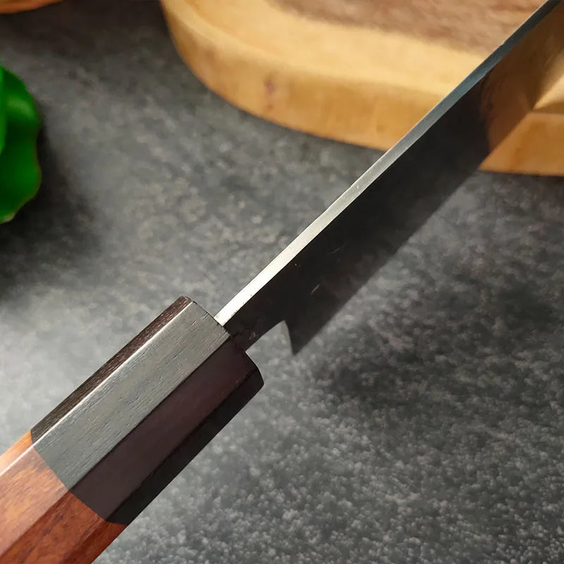 Hand Forged Japanese Chef Knife – Stainless Steel Wood Handle