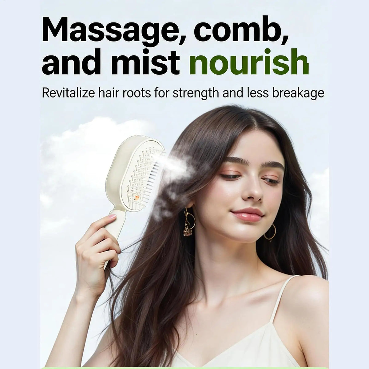 Rechargeable Steam Hair Brush – Detangling & Smoothing Comb