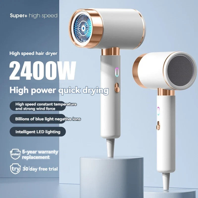 URGGU 2400W Ionic Hair Dryer – Hot Cold Air, 3-Speed Ceramic