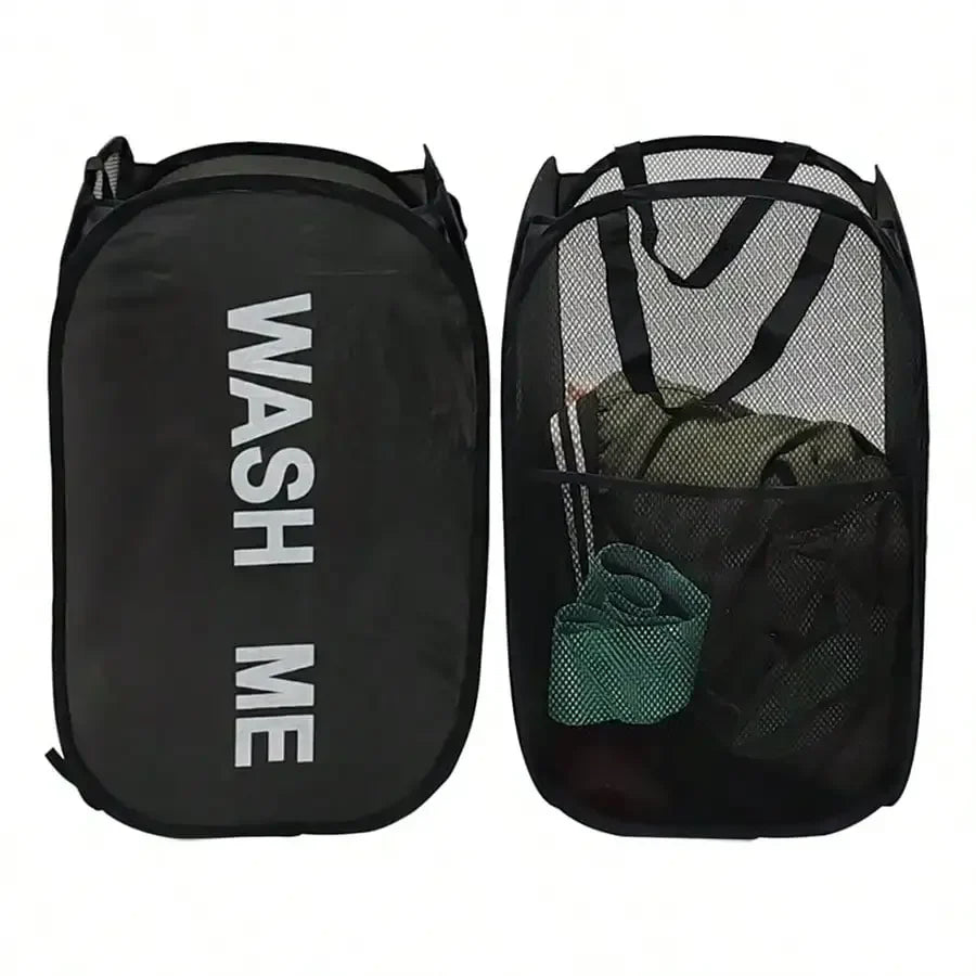 Portable Mesh Pop-Up Laundry Hamper | Collapsible Basket
