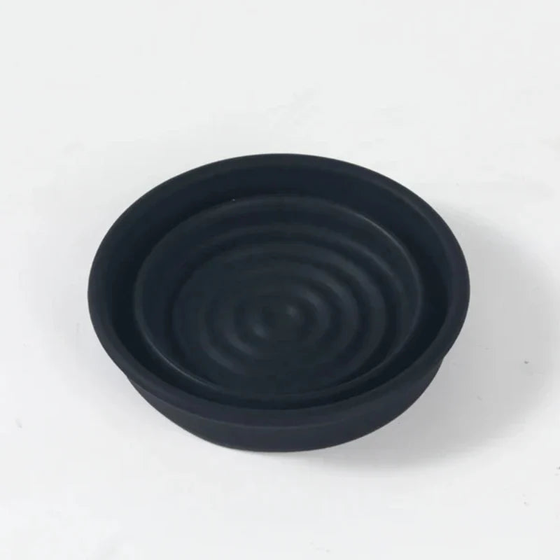 Yaqi Collapsible Portable Silicone Travel Shaving Bowl Black Green