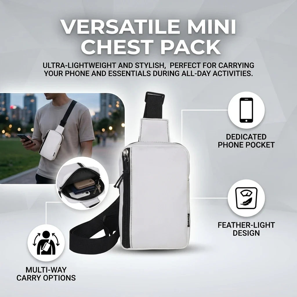 Mini Sports Crossbody Bag – Lightweight Nylon Phone Shoulder Bag