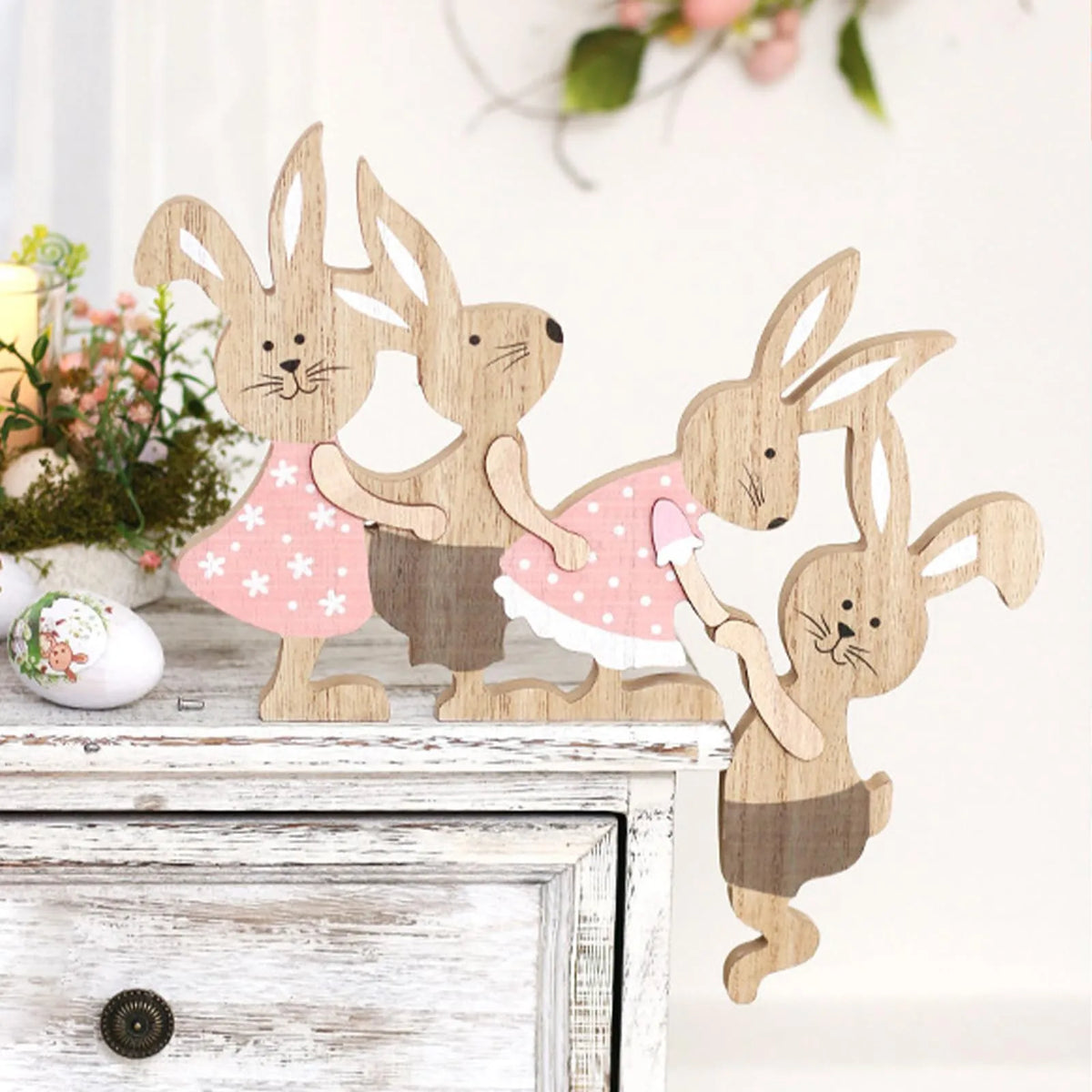Easter Wooden Bunny Seesaw Ornament – Door & Home Décor