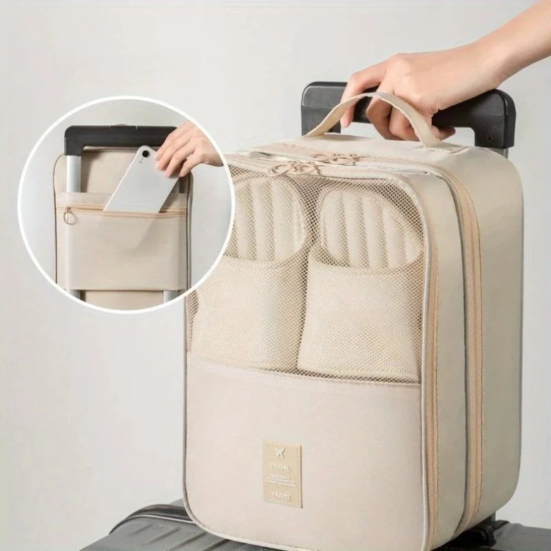 Shoe Bags for Travel – Holds 3 Pairs | Carry-On Organizer