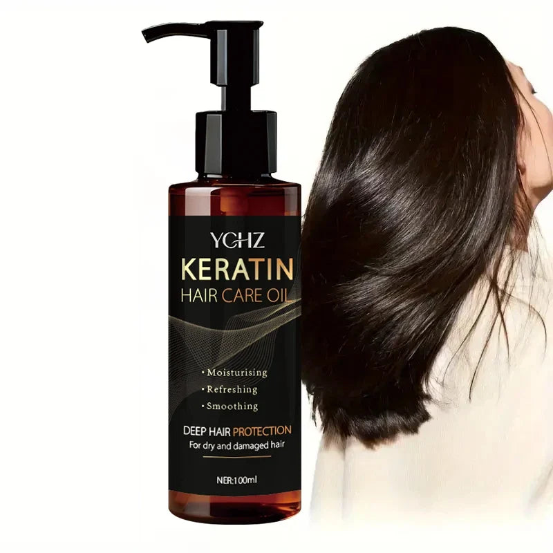 YCHZ Keratin Hair Oil – Smoothing, Shine & Frizz Control 100ml