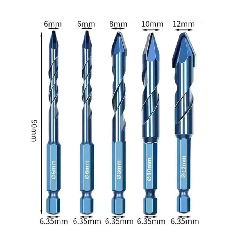 10 PCS Tungsten Carbide Eccentric Drill Bit Set – Tile & Glass