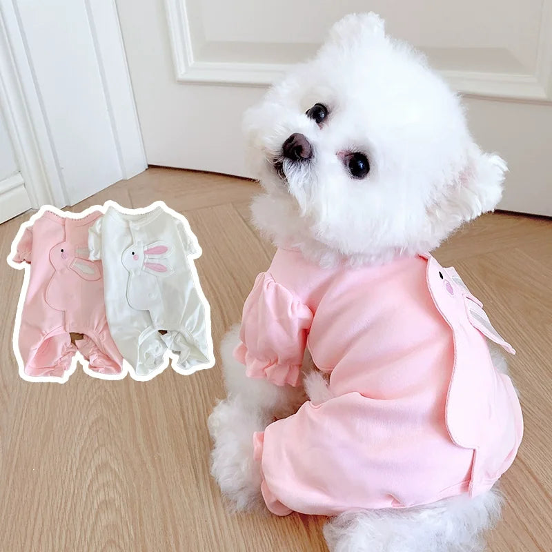 Cartoon Dog Vest Soft Breathable Pet T-shirt Small Medium Dogs Cats