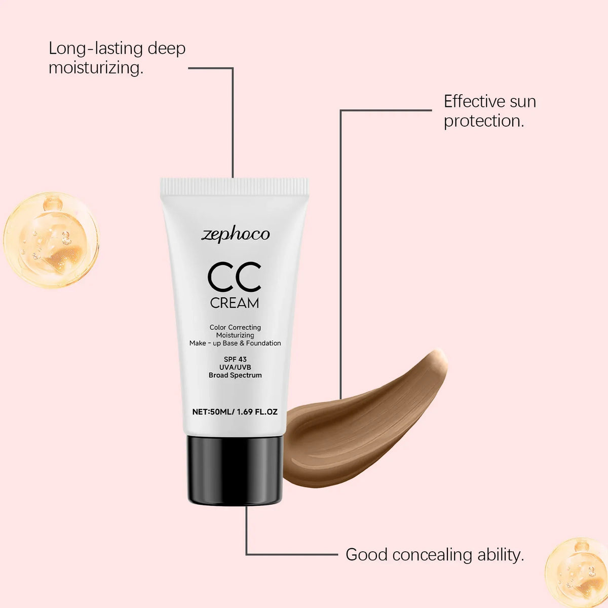 Zephoco Liquid Foundation – Moisturizing, Brightening & Long-Lasting