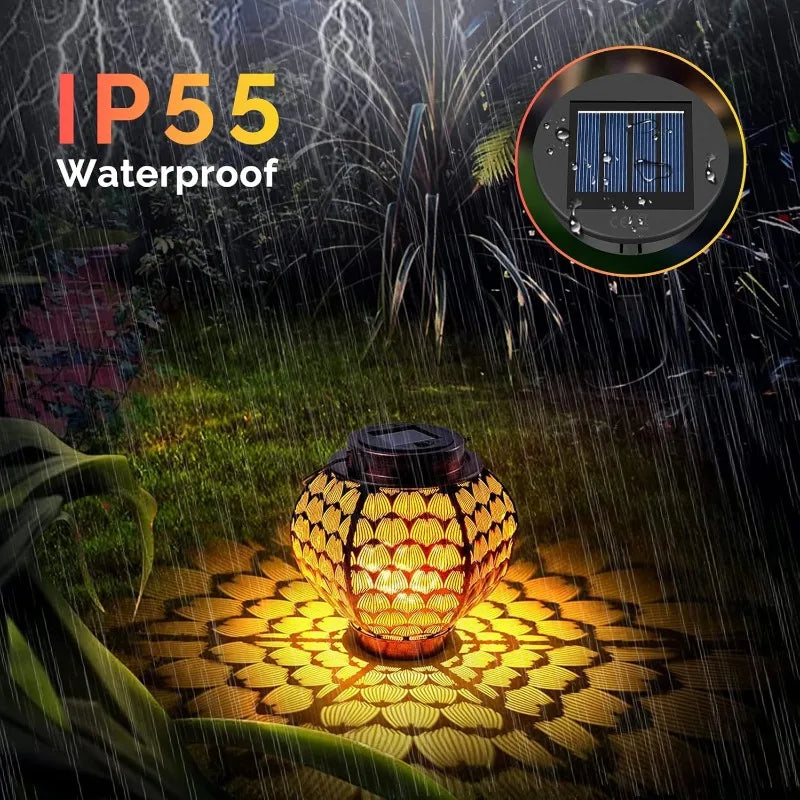Solar Lantern Lamp Shade Replacement – Hollow Pattern Light Cover