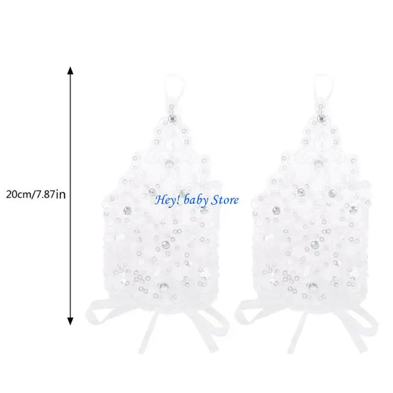 Girls Lace Princess Gloves – Wedding Costume Accessory 4–6Y