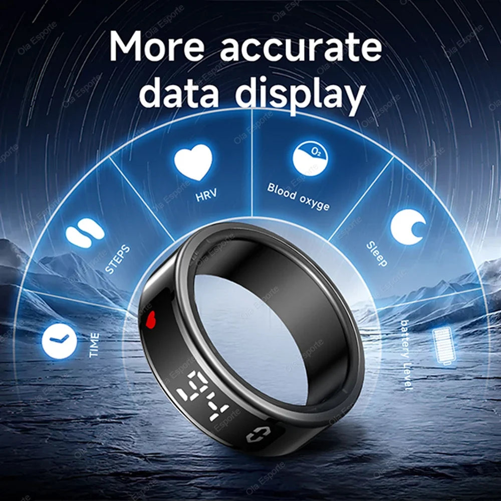 Smart Ring | Touch Display, Heart Rate & Gesture Control