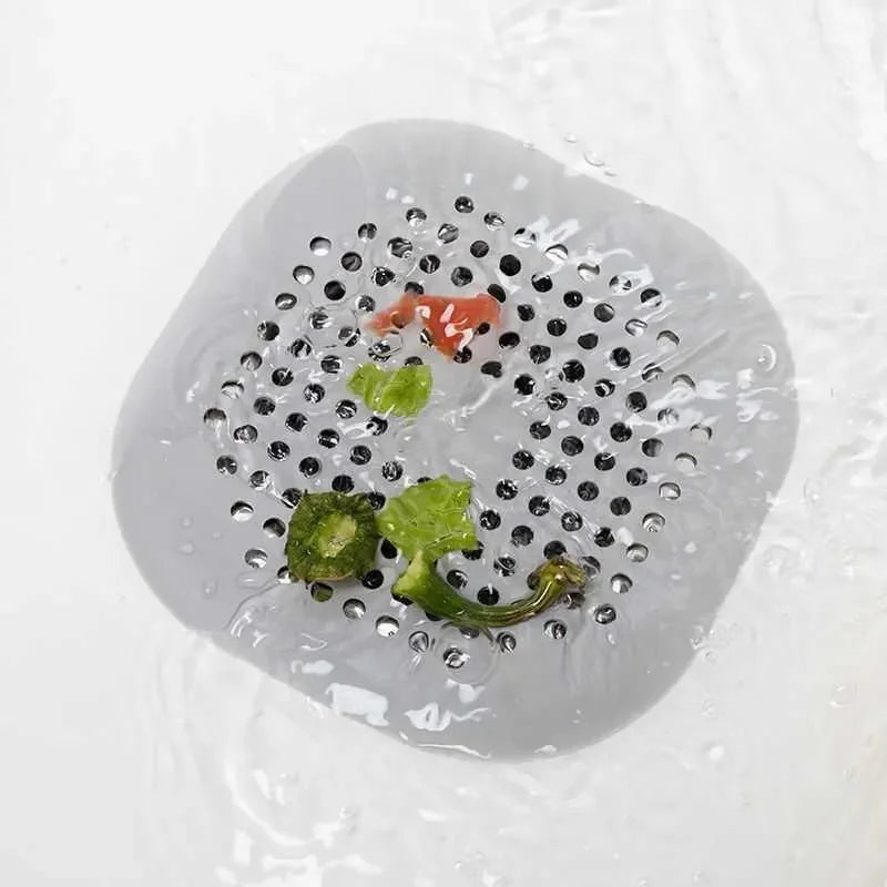 Silicone Square Shower Drain Cover & Sink Strainer 2-Pack