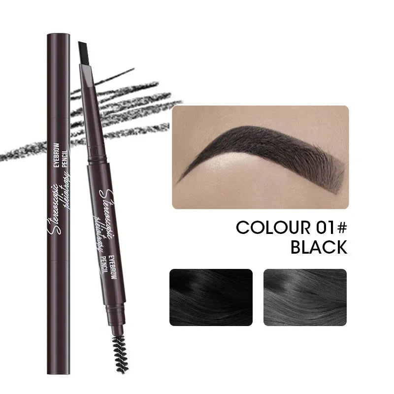 Natural Brown Waterproof Eyebrow Pencil Ultra-fine Triangle Precise