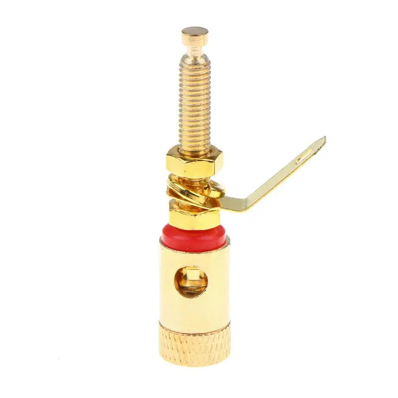 Gold Plated Amplifier Speaker Terminal Binding Posts Push DIY