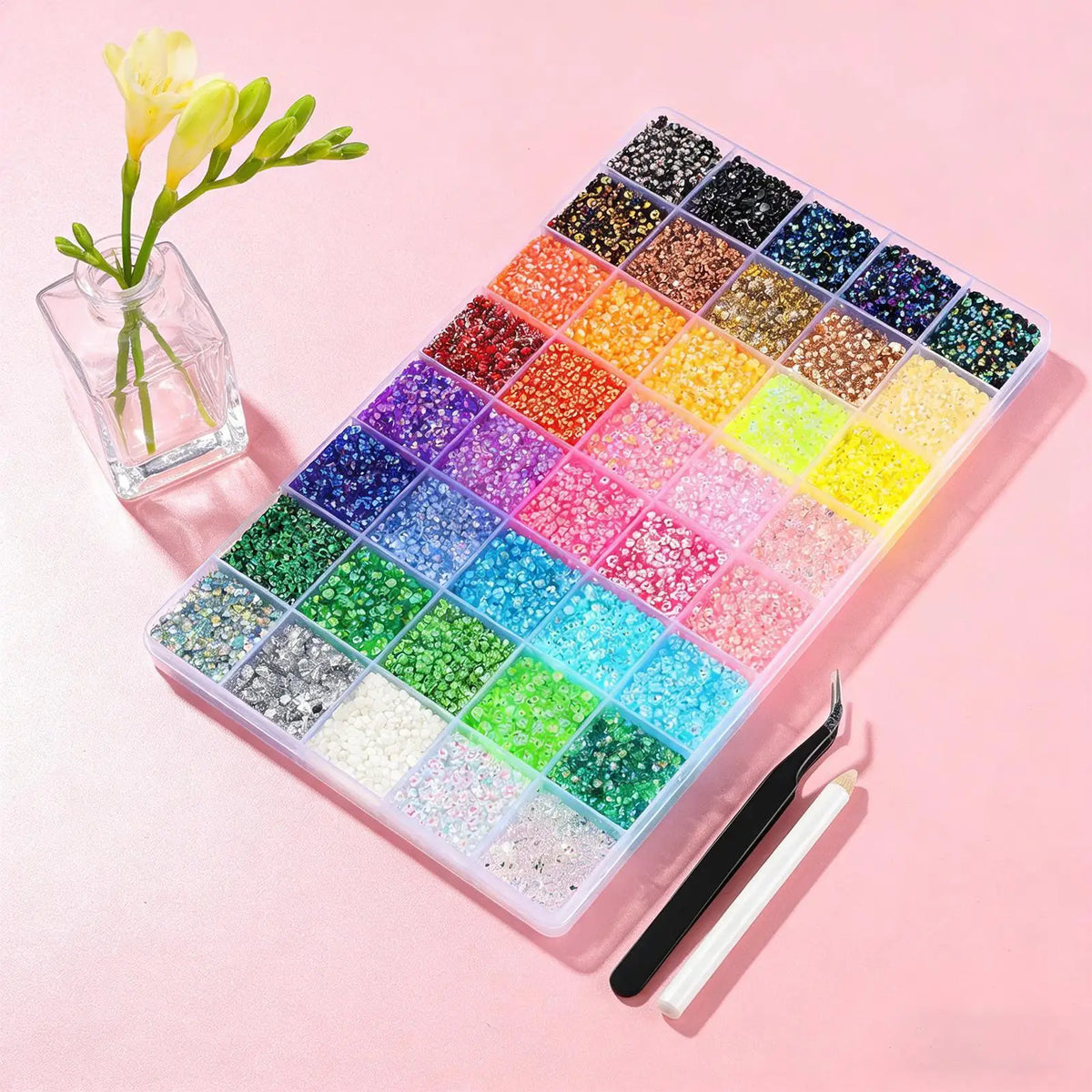 32,000 Jelly Rhinestones 40 Colors 3mm – Craft & Nail Gem Kit