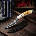 Damascus Boning Knife with Blade Cover – 10.7" Japanese Steel