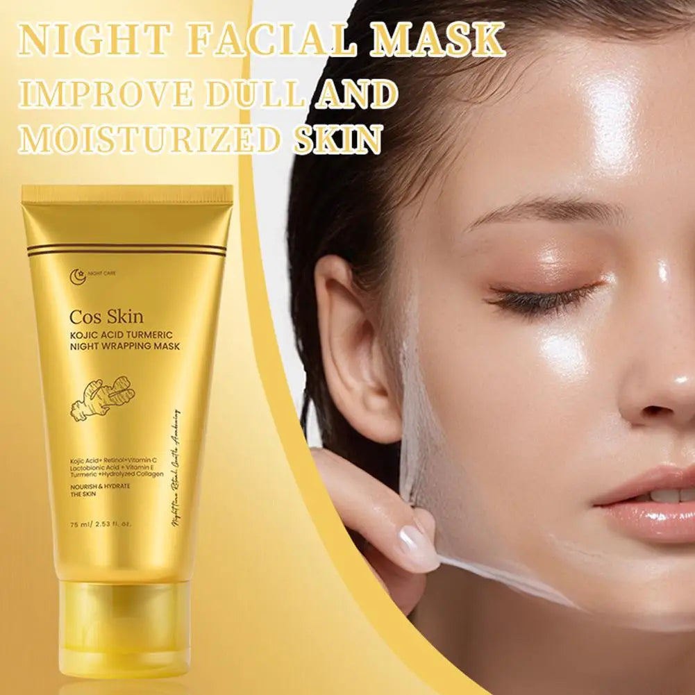 Kojic Acid Turmeric Wrapping Peel Off Mask Nourishes Hydrolyzed