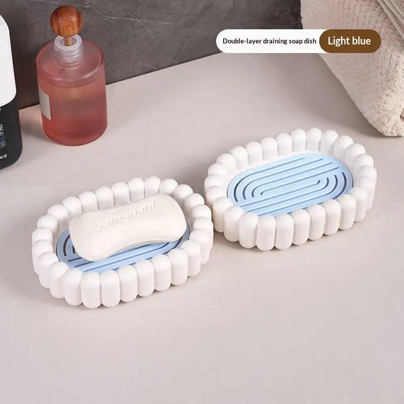 Soap Dish with Draining Lid | Beaded Plastic Soap Tray