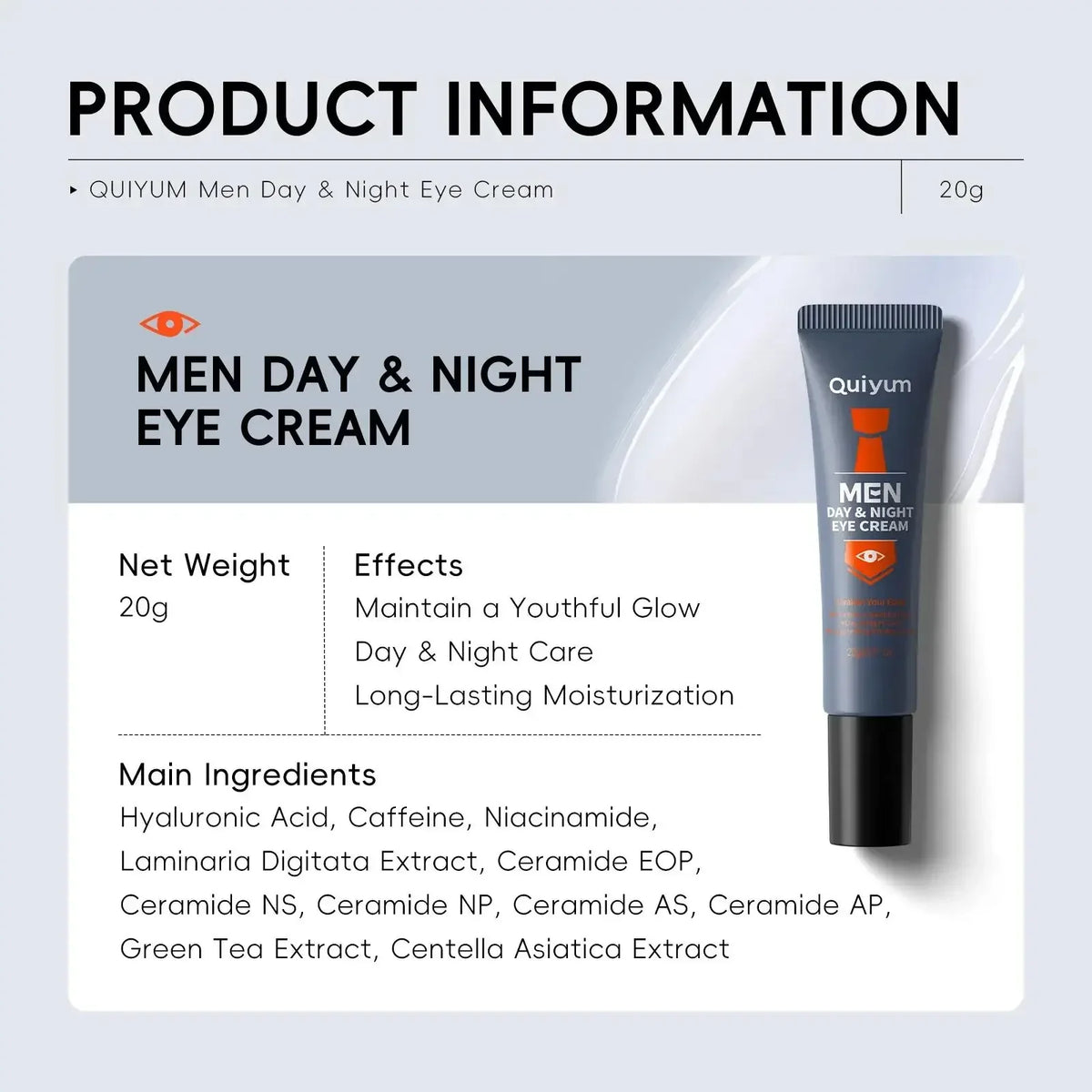 LAIKOU Men's Eye Cream – Dark Circles, Puffiness & Anti-Aging