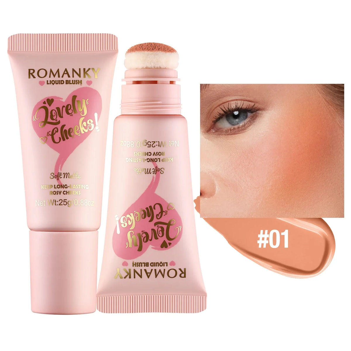 Velvet 6-Color Blush Stick | Pearl Shimmer Lips & Cheeks