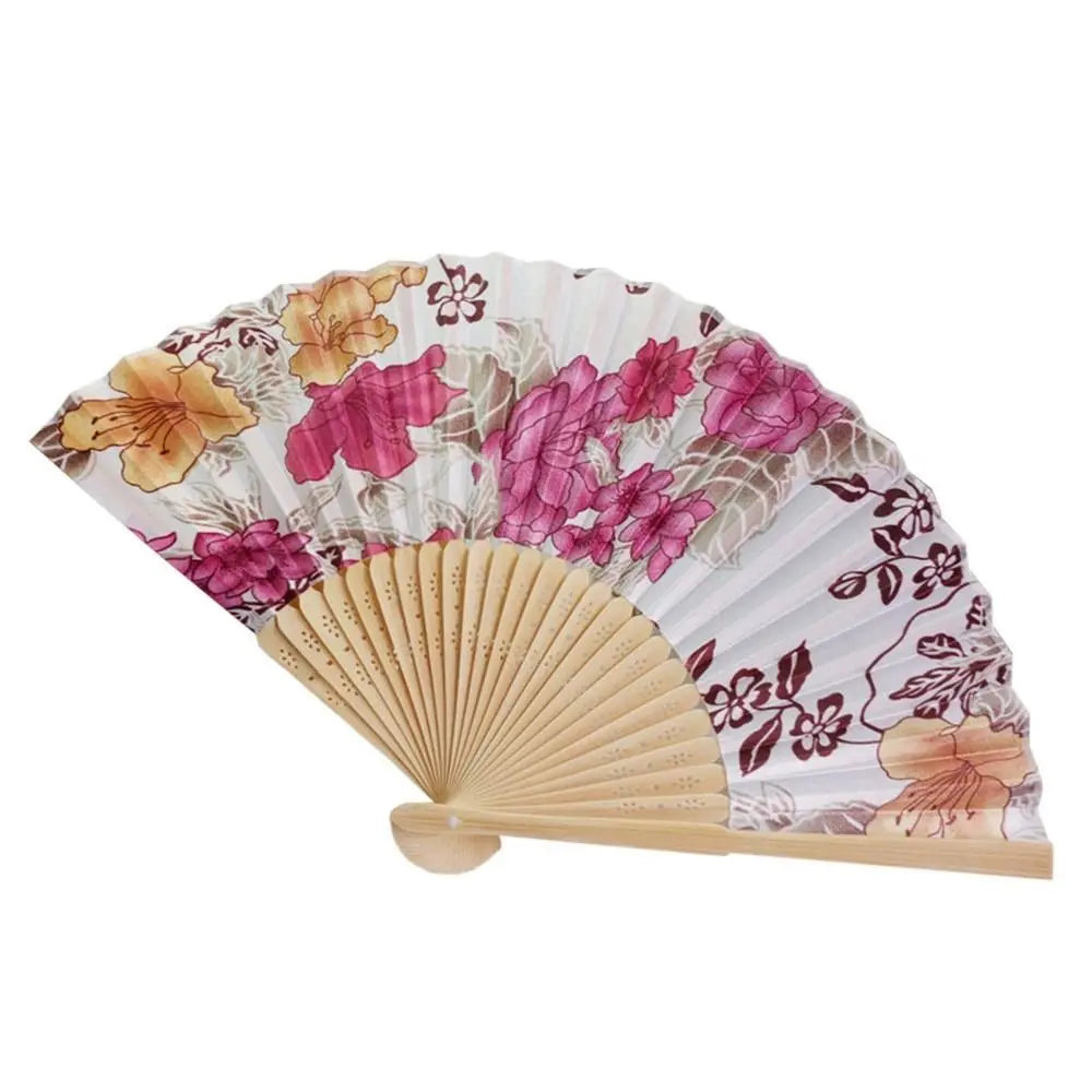 Colorful Bamboo Folding Fan – Wedding Gift & Photo Prop