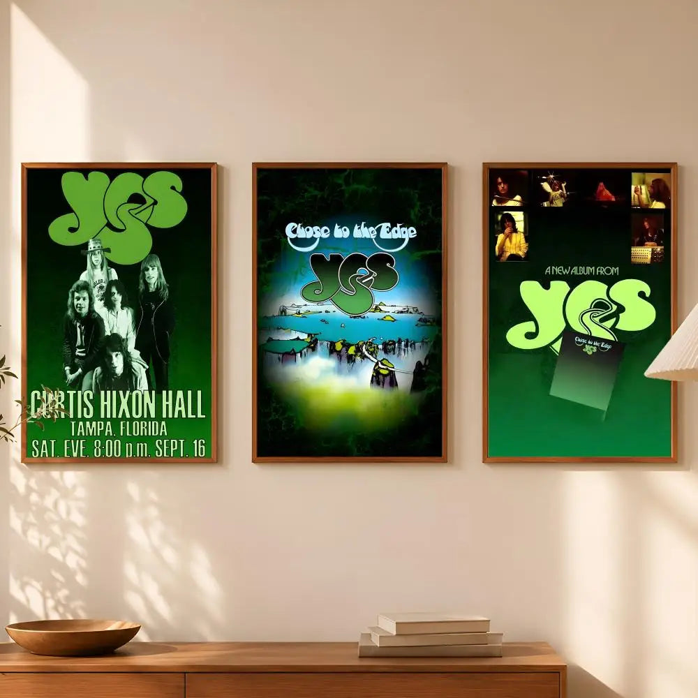 Yes Band HD Self-Stick PVC Wall Poster – Waterproof Room Decor