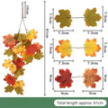 Halloween Simulated Maple Leaf Vine Wall Hanging Autumn Party Rattan