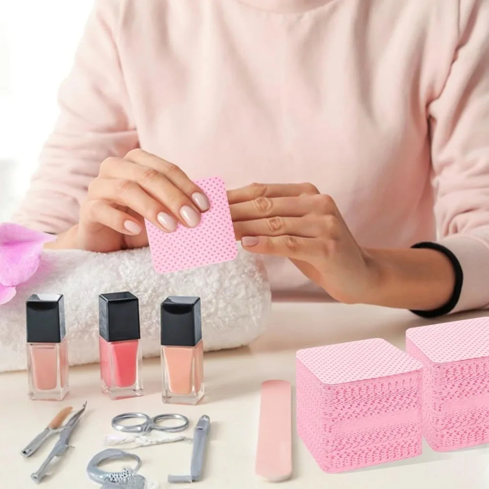 100 Pcs Non-Woven Nail Wipes – Lint-Free Polish Remover Pads