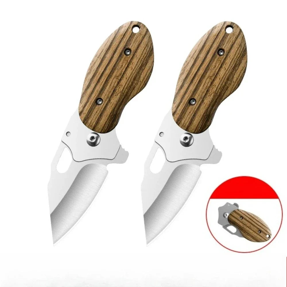 Mini Folding Pocket Knife – Stainless Steel Camping Keychain Blade