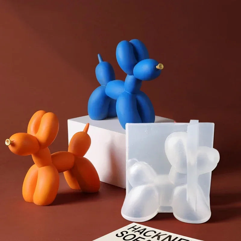 Candle Mold Stereoscopic Balloon Dog Decoration Resin Gypsum