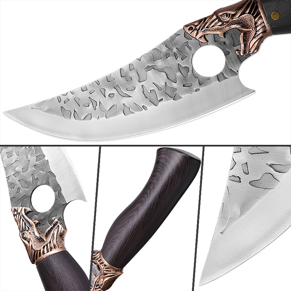 WXCOO Hand Forged Stainless Steel Chef & Butcher Knife