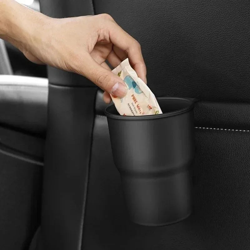 Multifunctional Car Cup Holder – Phone & Trash Organizer