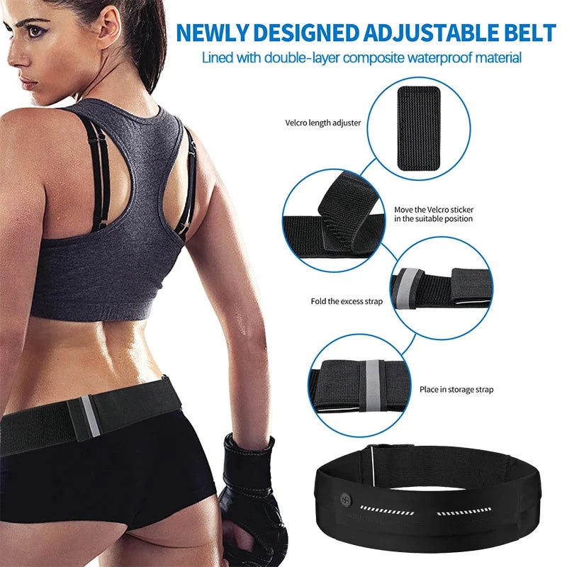 2026 Ultra-thin Sports Running Waistband Phone Pouch Iphone 15 14 13