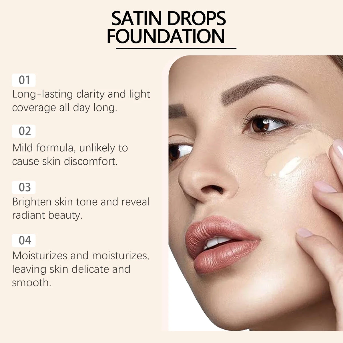EELHOPE Satin Drops Foundation – Hydrating Longwear Waterproof