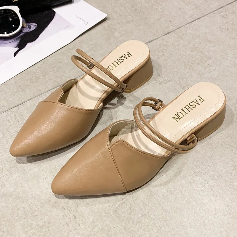 Women's Wedge Heel Pointed Toe Slip-On Sandals | Summer