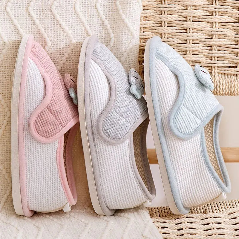 Women's Memory Foam Slippers – Adjustable Closed Toe House Shoes