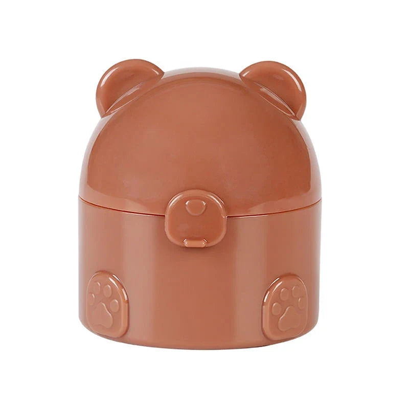 Bear Shape Powder Puff Box – Empty Container with Sifter