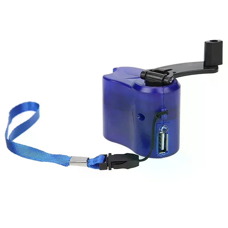 Emergency Outdoor Hand Crank Power Dynamo Charger 5 5V Travel