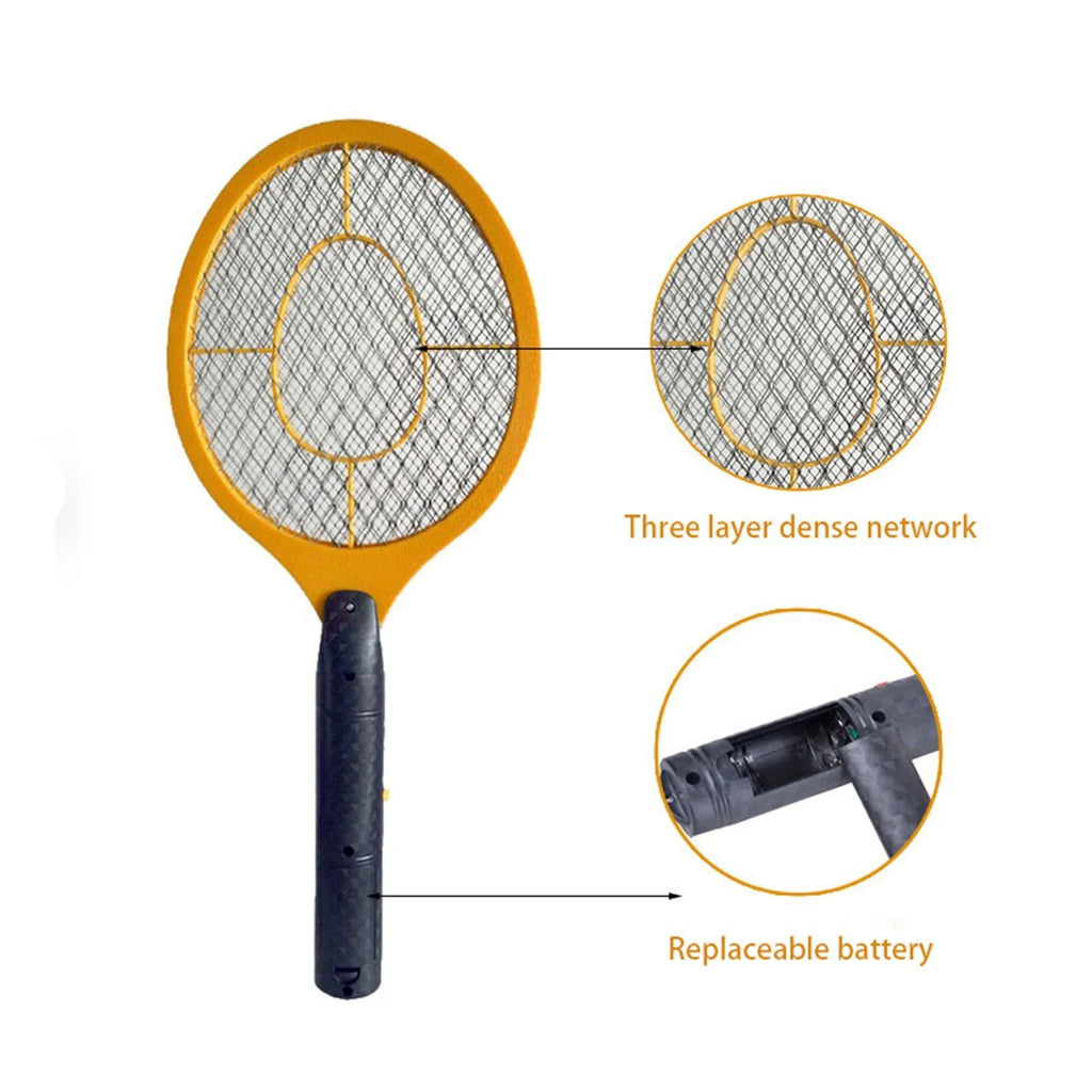 2-in-1 Electric Fly Swatter Mosquito Zapper Racket Indoor/Outdoor